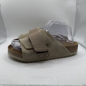 Birkenstock Kyoto Beige Suede Flat Sandals Size 36 US Womens 6 Narrow
